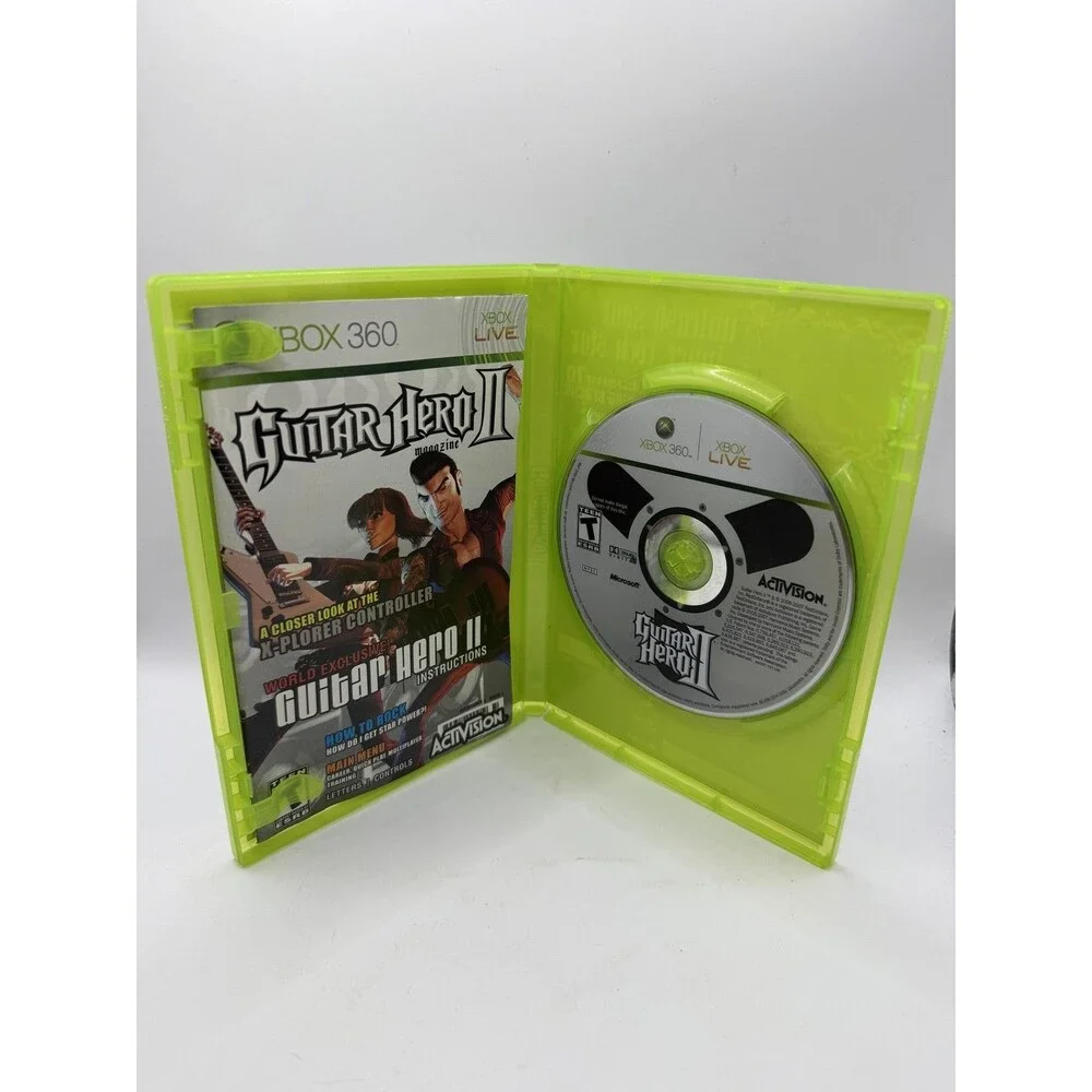 Guitar Hero II Microsoft Xbox 360 Game Complete CIB T Teen Activision Tested